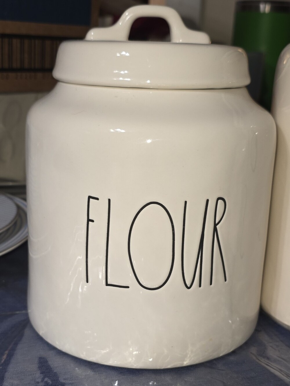 Rae Dunn White Ceramic 'FLOUR' Canister